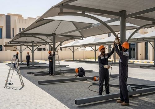 مظلات سيارات الجبيل